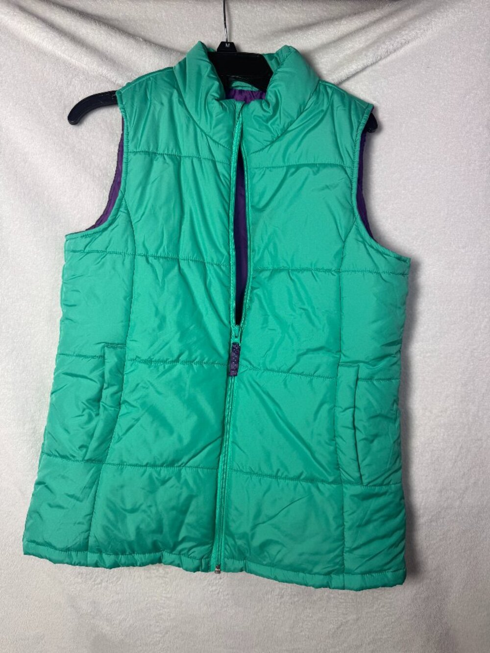 Lands' End Kids Aqua Insulated Puffer Vest Size L 14  Cute Lands' End Kids